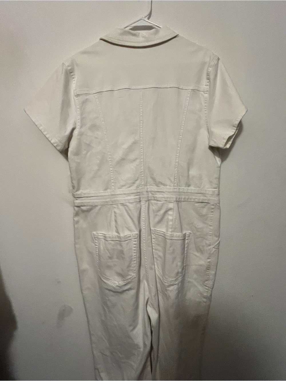 Good American 2X White Short-Sleeve One-Piece Jumpsuit - Picture 2 of 7